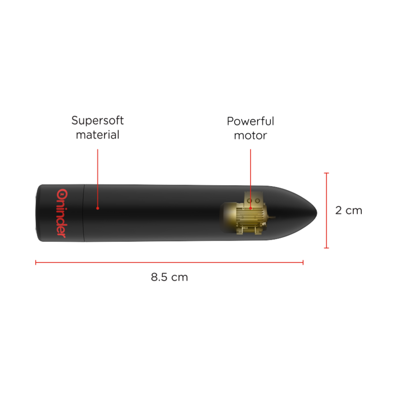 ONINDER - BERLIN KUGELVIBRATOR SCHWARZ 9 MODI 8,5 X 2 CM - KOSTENLOSE APP