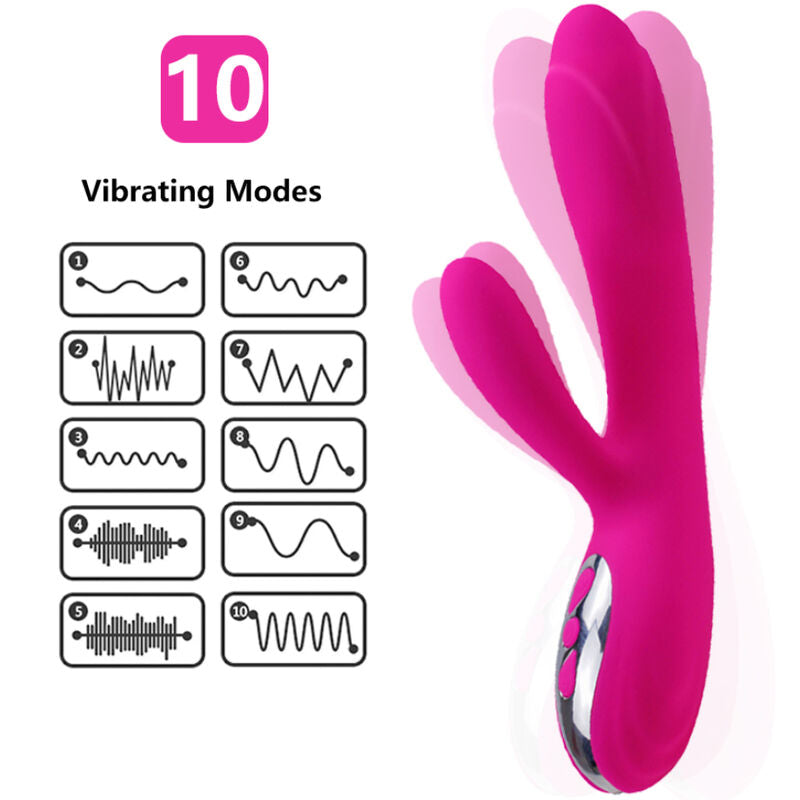 ARMONY - FLEXIBLER VIBRATOR & STIMULATOR MIT WÄRME-EFFEKT FUCHSIA