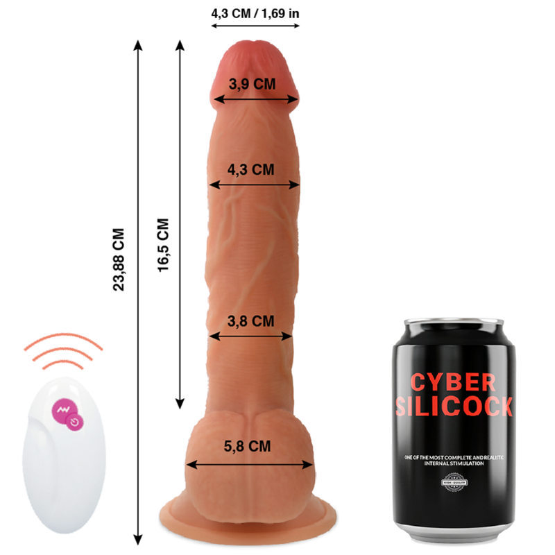 CYBER SILICOCK - REALISTISCHE MASTER BEN FERNBEDIENUNG 23.88 CM -O- 4.3 CM