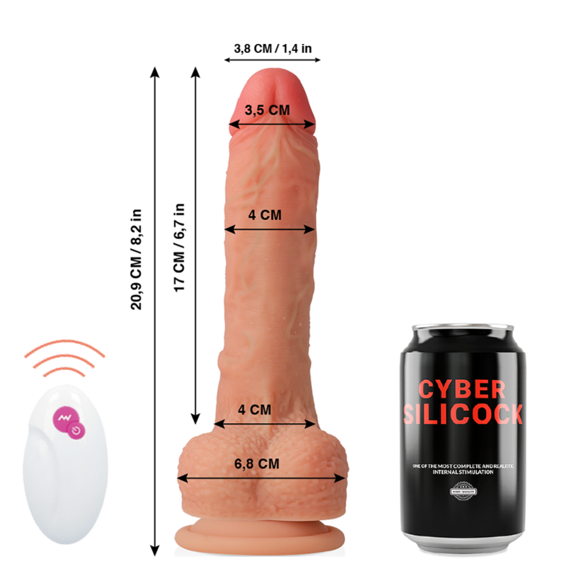 CYBER SILICOCK - REALISTISCHE FERNBEDIENUNG MASTER HUCK 20.9 CM -O- 4 CM