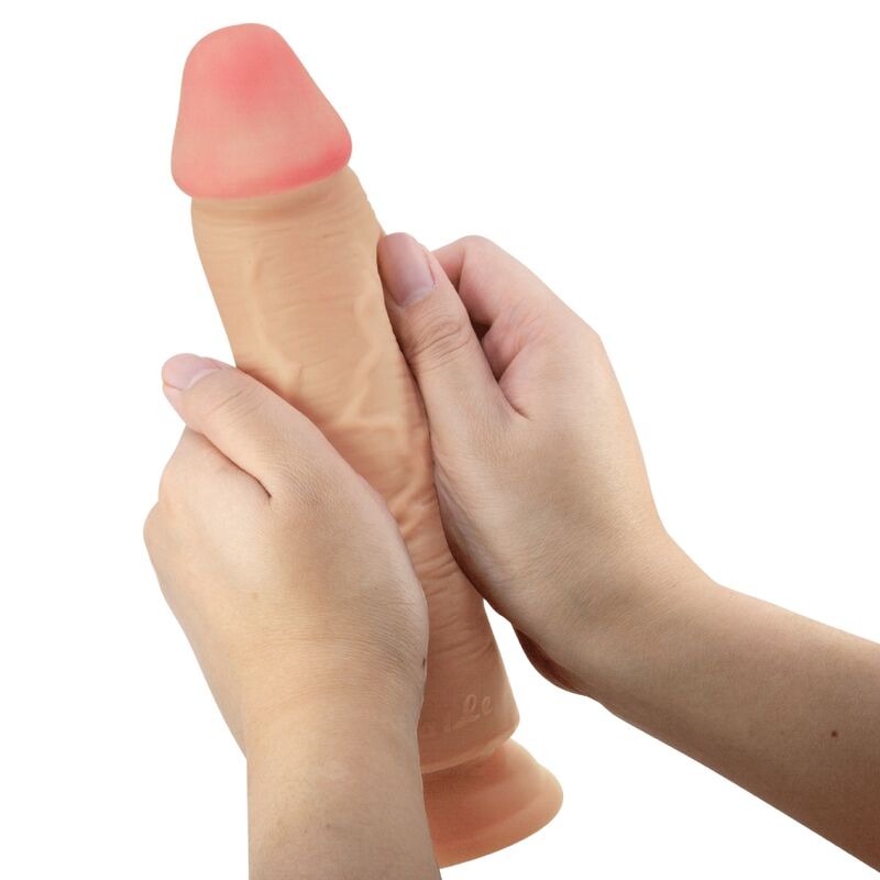 PRETTY LOVE - SERIE SLIDING SKIN REALISTISCHER DILDO MIT SAUGNAPF SLIDING SKIN FLESH 23,4 CM