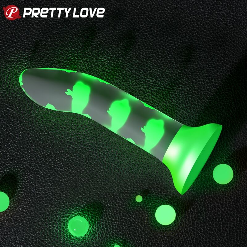 PRETTY LOVE - MAGISCHER DILDO NIGHTFALL OHNE VIBRATION GRÜN LEUCHTEND