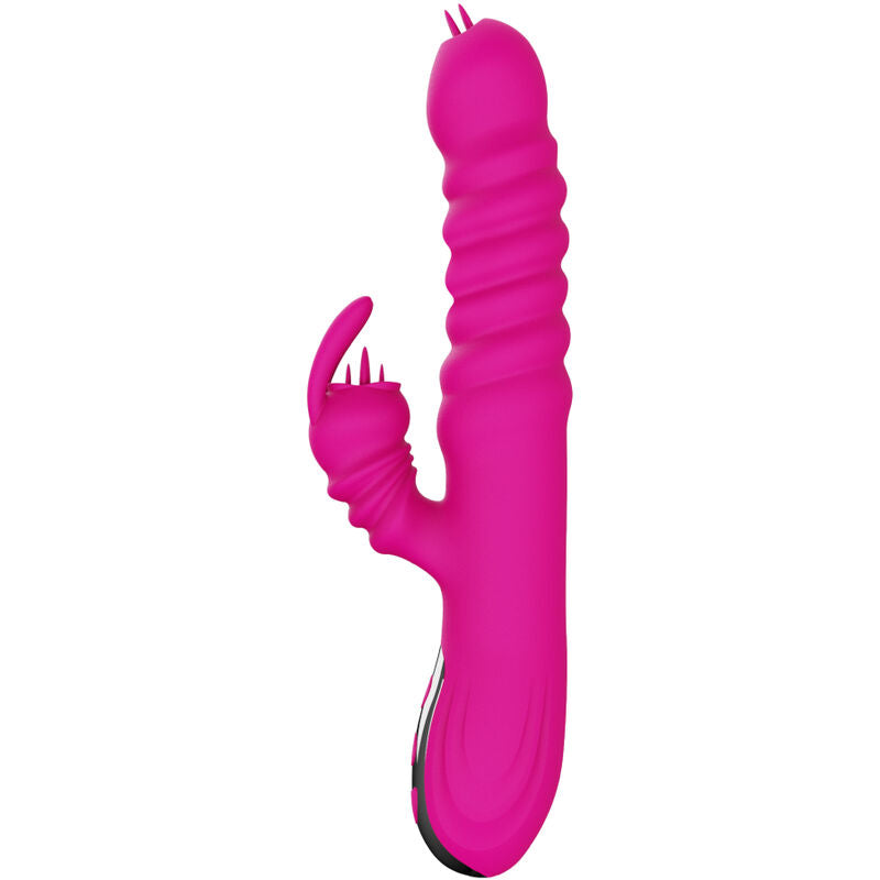 ARMONY – RABBIT-MULTIFUNKTIONsvibrator mit doppelter Zunge, Wärmefunktion, FUCHSIA