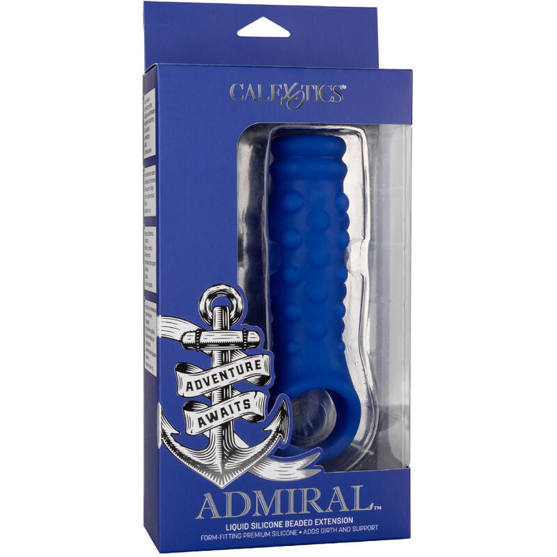 CALEXOTICS - ADMIRAL PENISPERLENHÜLLE AUS FLÜSSIGEM SILIKON, BLAU
