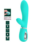 PRETTY LOVE - VIBRATEUR MULTIFONCTION G-SPOT THOMAS VERT AQUA