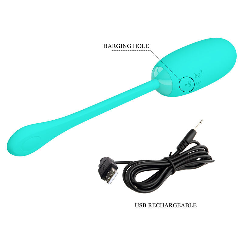 PRETTY LOVE - JULIUS WASSERDICHTER, WIEDERAUFLADBARER VIBRATOR AQUA GRÜN