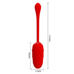 PRETTY LOVE - VIBRIERENDES EI MEERESSTRUKTUR WIEDERAUFLADBAR ROT