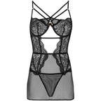 LIVCO CORSETTI FASHION - HEMD + SLIP BARIRIN LC 90633 SCHWARZ
