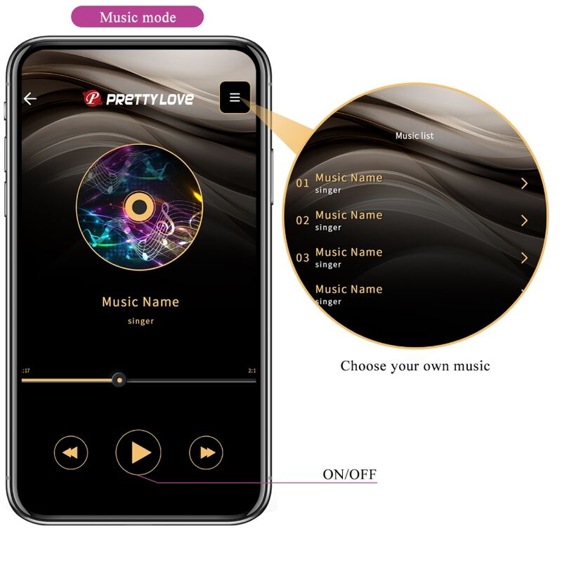 PRETTY LOVE - FERNBEDIENUNG CATALINA VIBRATOR APP VIOLETT