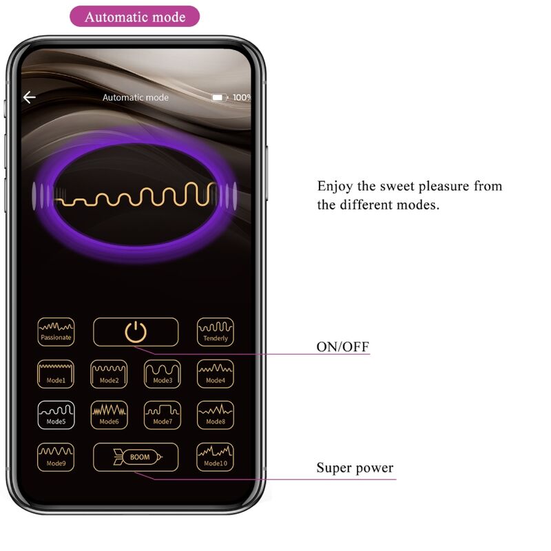 PRETTY LOVE - FERNBEDIENUNG CATALINA VIBRATOR APP VIOLETT