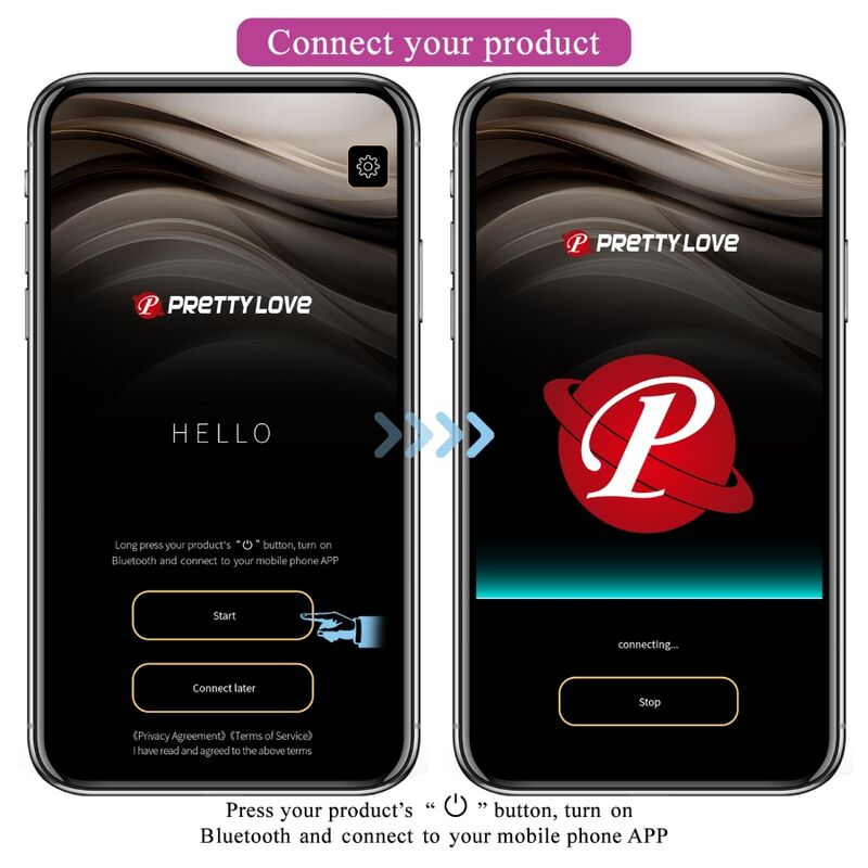 PRETTY LOVE - FERNBEDIENUNG CATALINA VIBRATOR APP VIOLETT