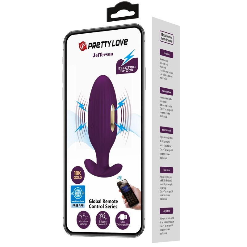 PRETTY LOVE - APP-KONTROLLIERTER ANALPLUG JEFFERSON VIOLET