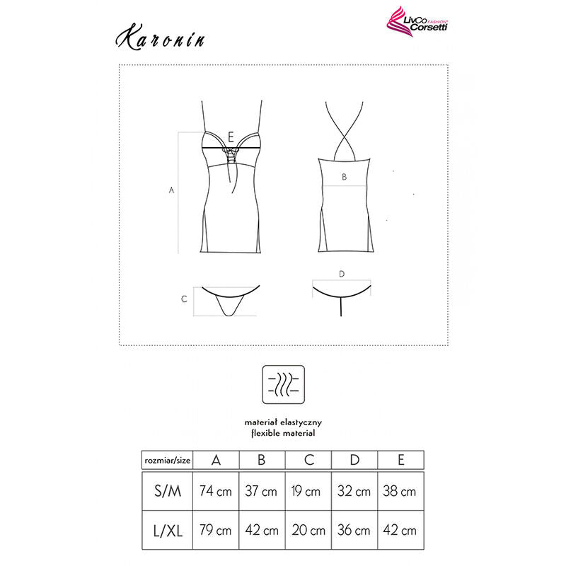 LIVCO CORSETTI FASHION - KARONIN LC 90628 HEMD + HÖSCHEN SCHWARZ