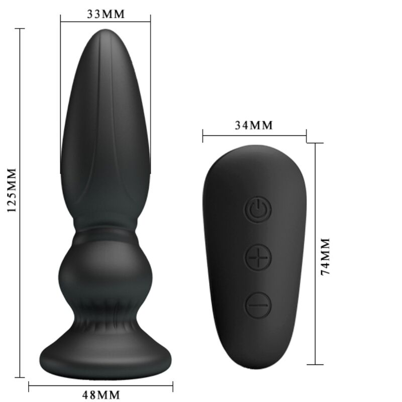 MR PLAY - LEISTUNGSSTARKER ANALPLUG MIT FERNBEDIENUNG SCHWARZ