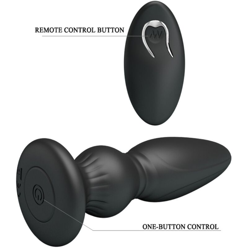 MR PLAY - LEISTUNGSSTARKER ANALPLUG MIT FERNBEDIENUNG SCHWARZ