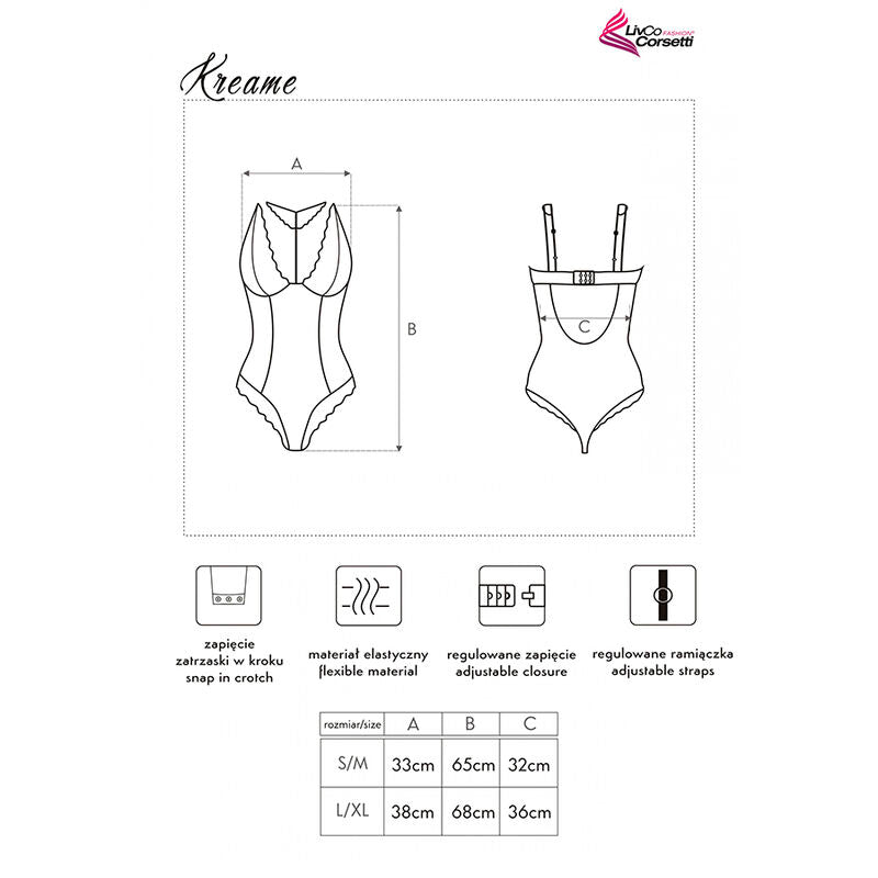 LIVCO CORSETTI FASHION - BODY KREAME LC 90546 SCHWARZ