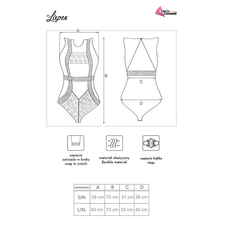 LIVCO CORSETTI FASHION - BODY LIXPEN LC 90612 SCHWARZ