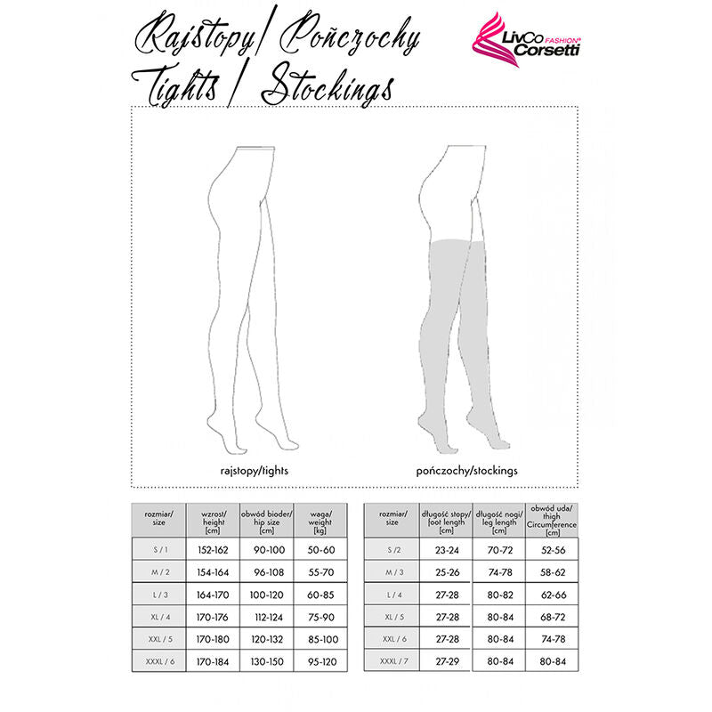 LIVCO CORSETTI FASHION - STRÜMPFE MONIKONI XG054 SCHWARZ EINHEITSGRÖSSE