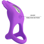 PRETTY LOVE - SILAS VIBRIERENDER PENISRING 7 VIBRATIONEN SILIKON VIOLETT