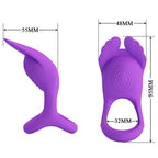 PRETTY LOVE - SILAS VIBRIERENDER PENISRING 7 VIBRATIONEN SILIKON VIOLETT
