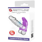 PRETTY LOVE - SILAS ANNEAU PÉNIS VIBRANT 7 VIBRATIONS SILICONE VIOLET