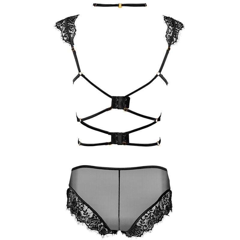 LIVCO CORSETTI FASHION - PALMENOM LC 90614 BH + SLIP SCHWARZ