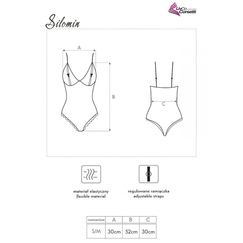 LIVCO CORSETTI FASHION - BODY + MANTEL SILOMIN LC 1401 SCHWARZ EINHEITSGRÖSSE