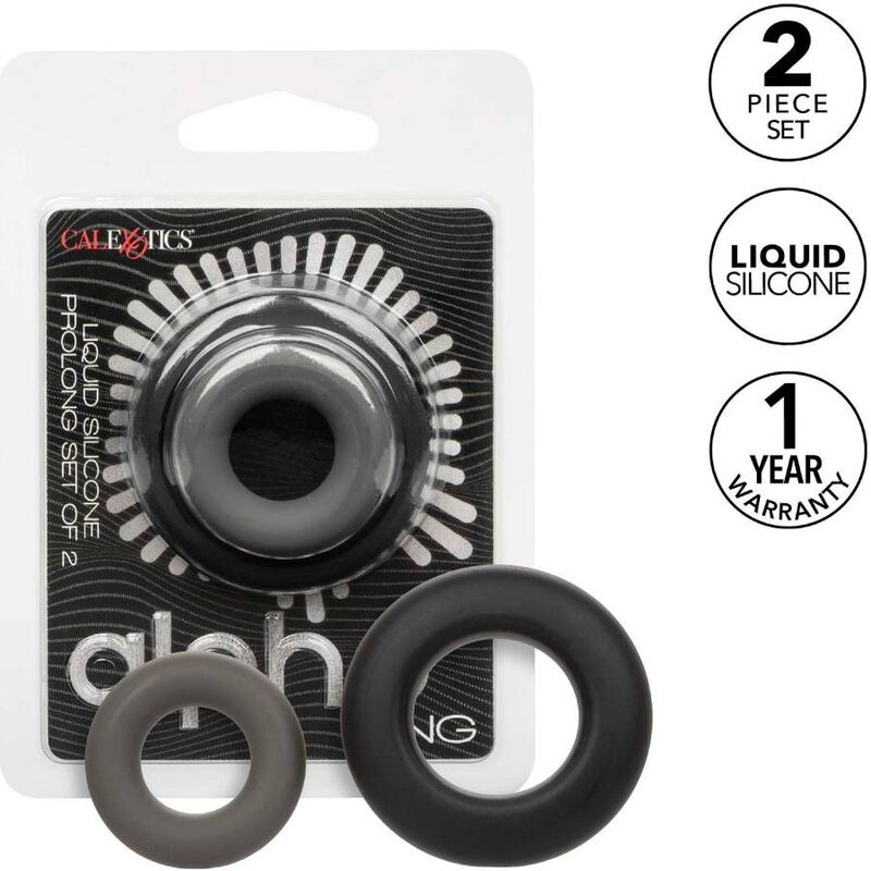 CALEXOTICS - ALPHA PROLONG 2ER-SET GRAUER RING