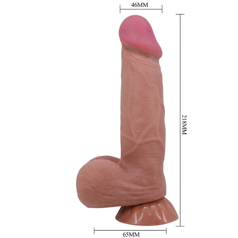 PRETTY LOVE - GODE VENTOUSE SILDING SKIN 21,8 CM