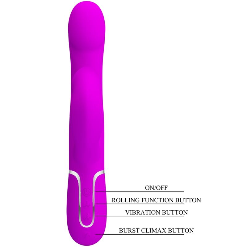 PRETTY LOVE - KANINCHEN-VIBRATOR MIT VIOLETTEN PERLEN