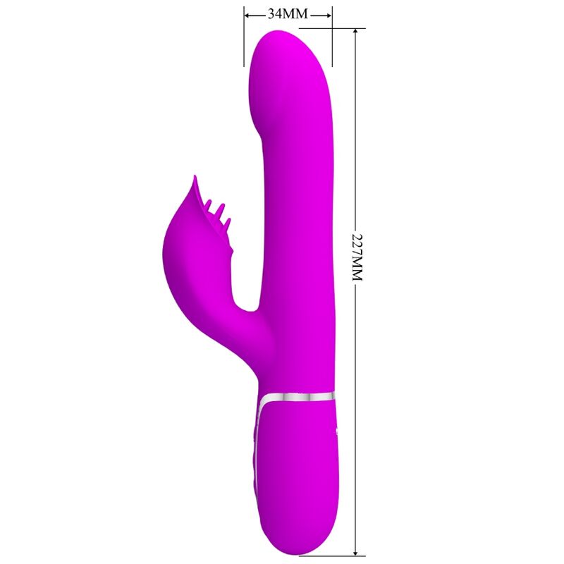 PRETTY LOVE - KANINCHEN-VIBRATOR MIT VIOLETTEN PERLEN