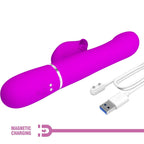 PRETTY LOVE - KANINCHEN-VIBRATOR MIT VIOLETTEN PERLEN