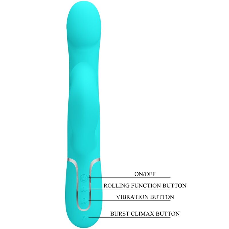 PRETTY LOVE - VIBRATORPERLEN HASE GRÜN AQUA