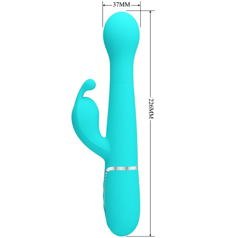 PRETTY LOVE - VIBRATOR DEJON RABBIT 3 IN 1 MULTIFUNKTIONAL WASSERGRÜN