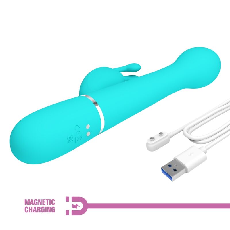 PRETTY LOVE - VIBRATOR DEJON RABBIT 3 IN 1 MULTIFUNKTIONAL WASSERGRÜN