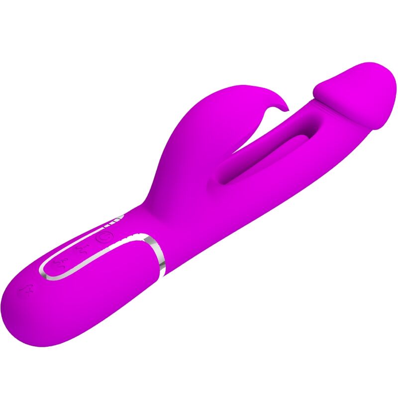 PRETTY LOVE - DEJON RABBIT 3-IN-1 MULTIFUNKTIONSVIBRATOR FUCHSIA