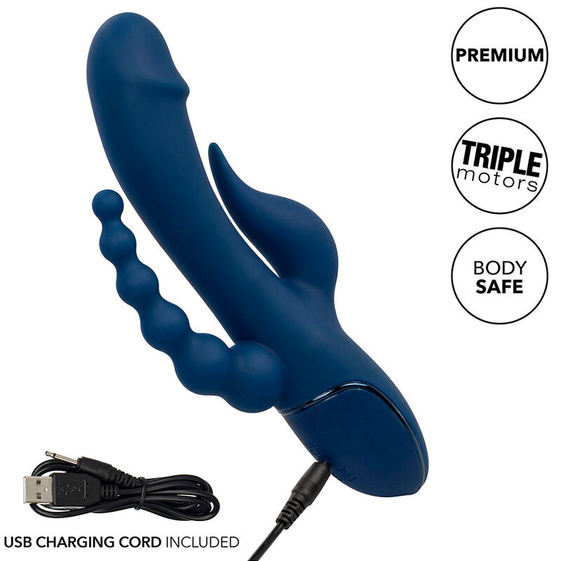 CALEXOTICS - DREIFACH-ORGASMUS-VIBRATOR BLAU