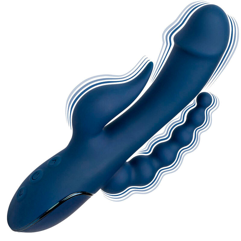 CALEXOTICS - DREIFACH-ORGASMUS-VIBRATOR BLAU