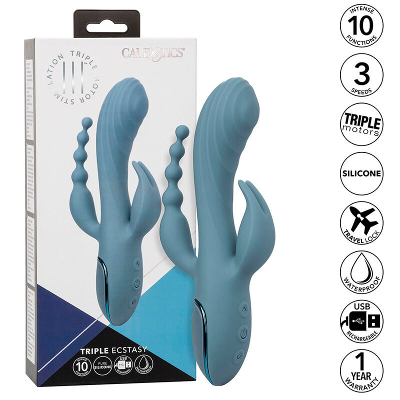 CALEXOTICS - DREIFACH-EKSTASE-VIBRATOR GRAU