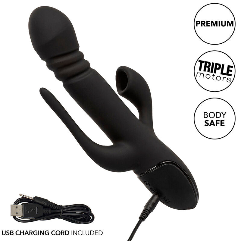 CALEXOTICS - DREIFACHER EUPHORIA-VIBRATOR SCHWARZ