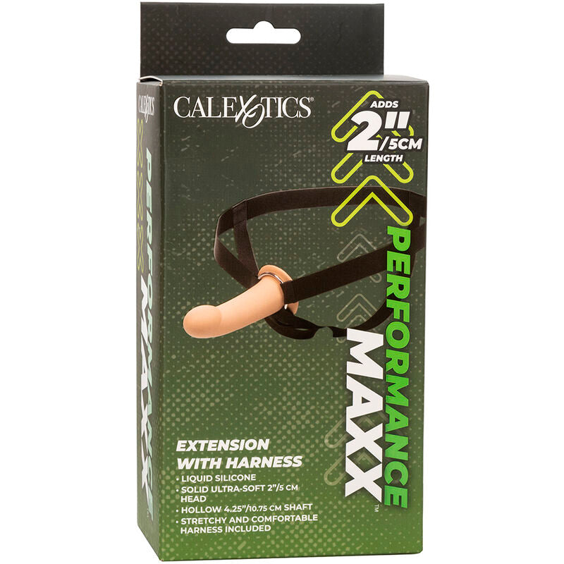 CALEXOTICS - PERFORMANCE MAXX VERLÄNGERUNG MIT HAUTFARBENEM GESCHIRR