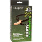 CALEXOTICS - PERFORMANCE MAXX VERLÄNGERUNG MIT HAUTFARBENEM GESCHIRR