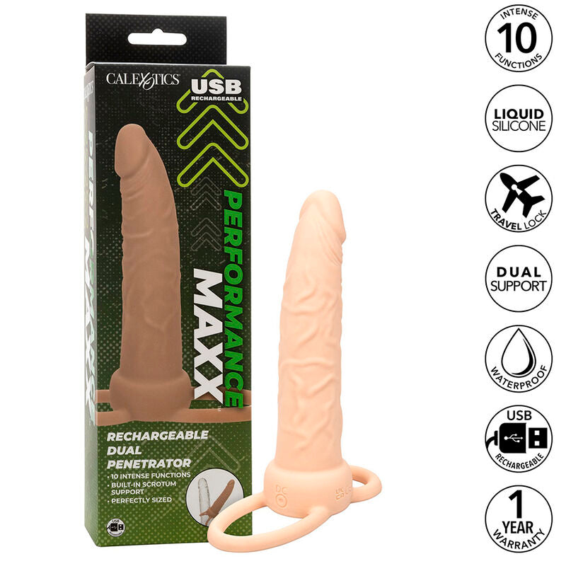 CALEXOTICS - PERFORMANCE MAXX RECHARGEABLE DOPPELPENETRATOR HELLER HAUTTON
