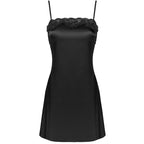 LIVCO CORSETTI FASHION - JACQUELINE LC 90249 MORGENMANTEL + HEMD + SLIP SCHWARZ S/M
