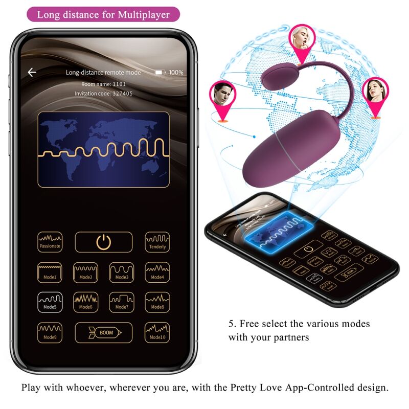 PRETTY LOVE - NYMPH APP-GESTEUERTES VIBRATIONSEI LILA