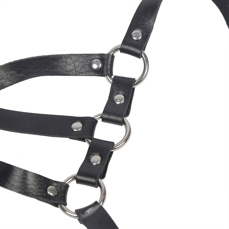 SUBBLIME – VERSTELLBARES KÖRPERGESCHIRR AUS SCHWARZEM LEDER, EINHEITSGRÖSSE