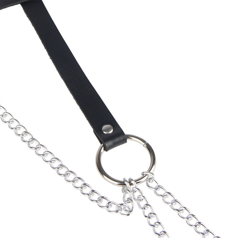 SUBBLIME - RINGKETTE AUS LEDER SCHWARZ EINHEITSGRÖSSE