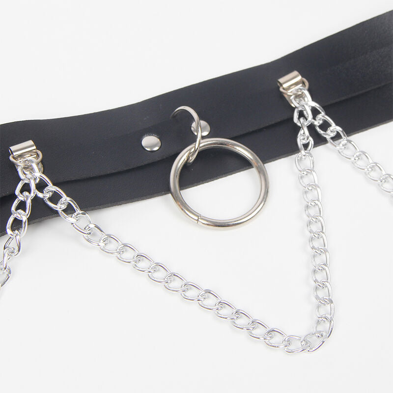SUBBLIME - GURTGESCHIRR MIT RINGEN UND KETTE DETAIL EINHEITSGRÖSSE