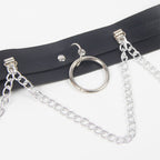 SUBBLIME - GURTGESCHIRR MIT RINGEN UND KETTE DETAIL EINHEITSGRÖSSE