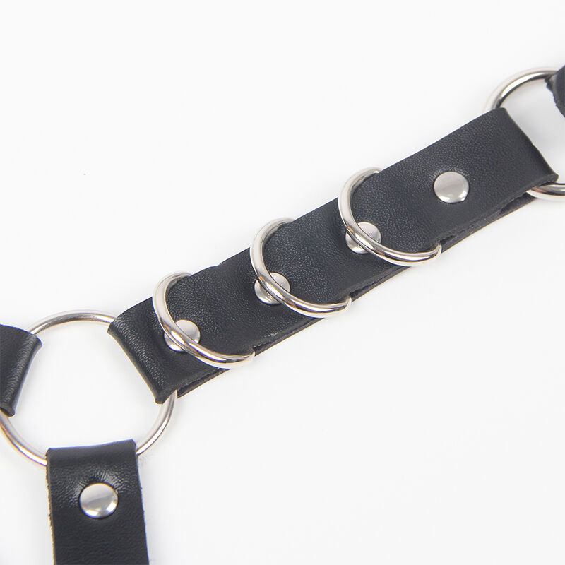 SUBBLIME - GURTGESCHIRR MIT RINGEN UND KETTE DETAIL EINHEITSGRÖSSE